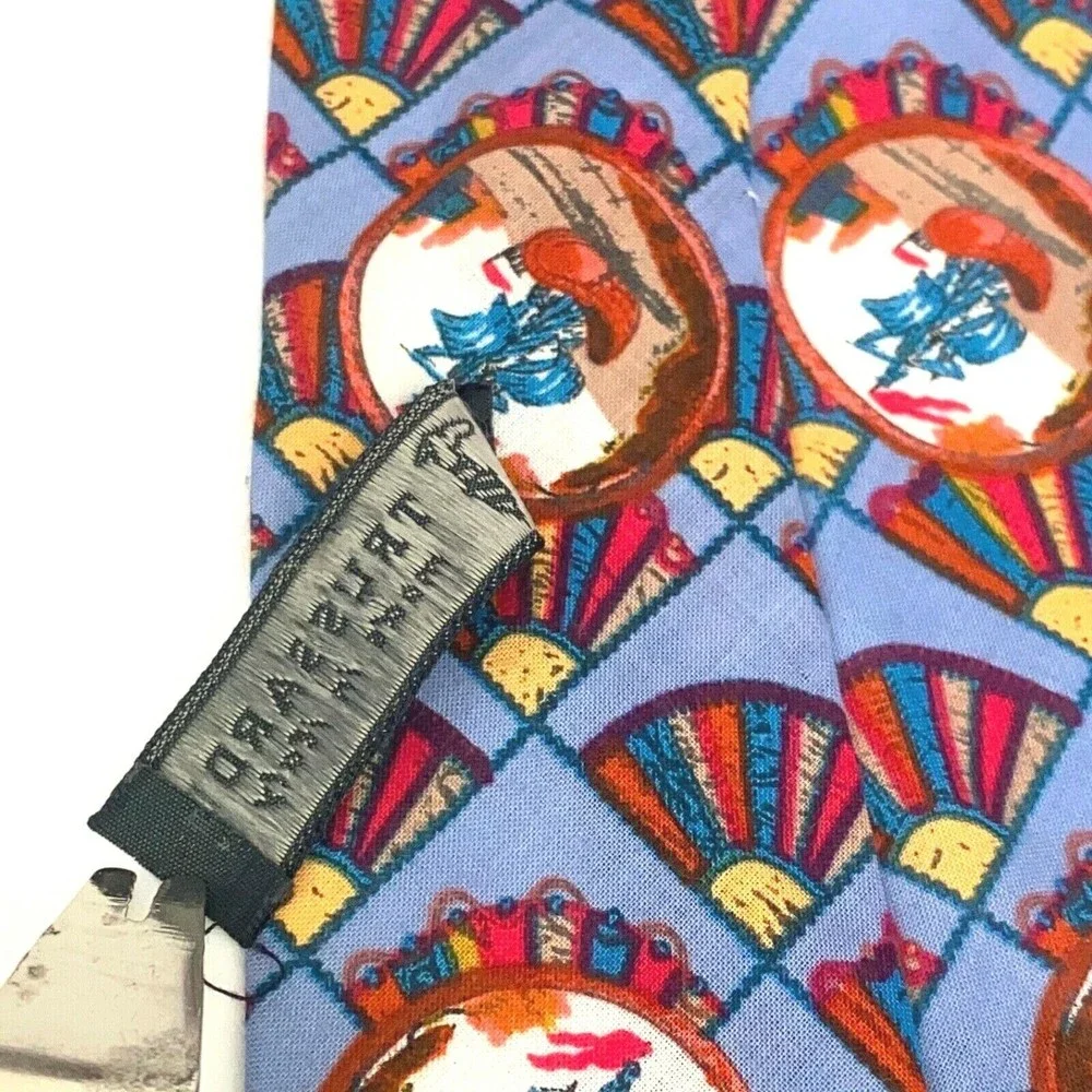 TRUSSARDI Tie Sailing - Sail Boat Light Blue Nautical Mens Necktie Made in Italy